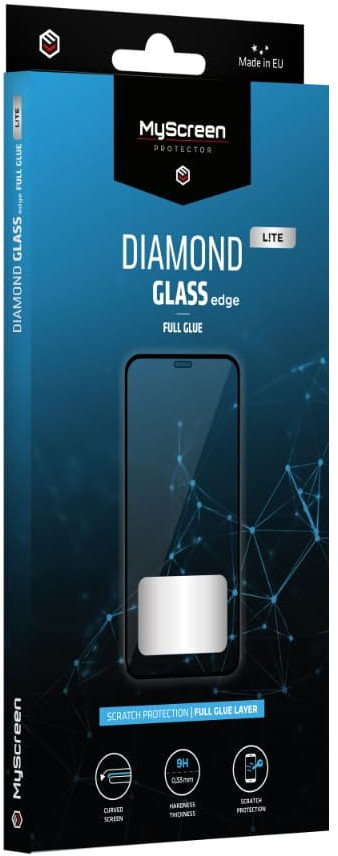 Xham mbrojtës MyScreen Diamond Glass Lite Edge për Motorola ThinkPhone 25, Full Glue, i zi