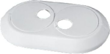 Rozetë dyshe Capricorn Double, fi 22 mm, plastike, e bardhë