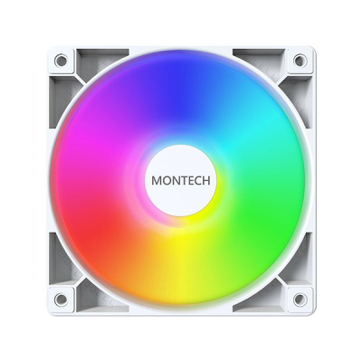 Ventilator kase Montech GF120 ARGB PWM, 120mm, set 3 copë, i bardhë
