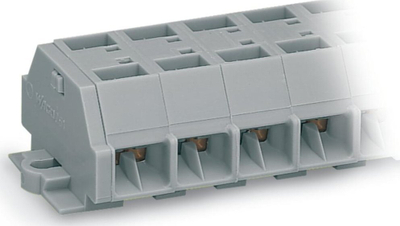 Shirit terminal elektrik WAGO 261-255, 5-kanalësh 2 përçues, snap-in DIN, gri