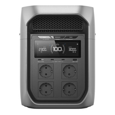 Stacion portabël energjie EcoFlow Delta 3 Max Plus, 2048Wh, 3000W, gri