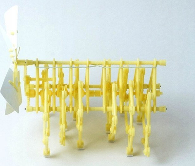Set edukativ me erë Cute Sunlight Wind Power Beast NO.2141, DIY, 3D, i verdhë