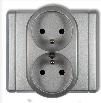 Prizë dyshe Karlik Flexi, me tokë, silver metallic