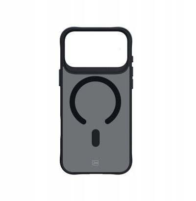 Mbështjellës telefoni 3MK MagCase Smoke Matt për iPhone 17 Pro, kompatibil me MagSafe, i zi mat