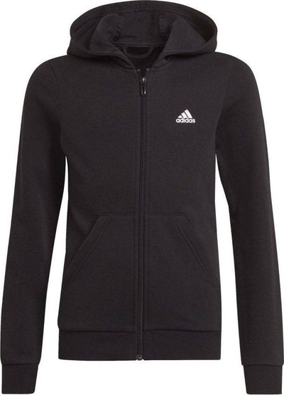 Xhaketë sportive Adidas Essentials, me kapuç, me zinxhir komplet, e zezë