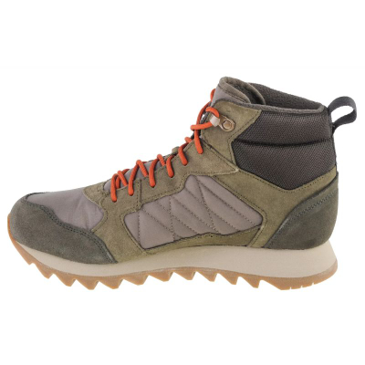 Këpucë malore Merrell Alpine Sneaker Mid Plr Wp 2 M J004291, që s’i merr uji, për burra, jeshile