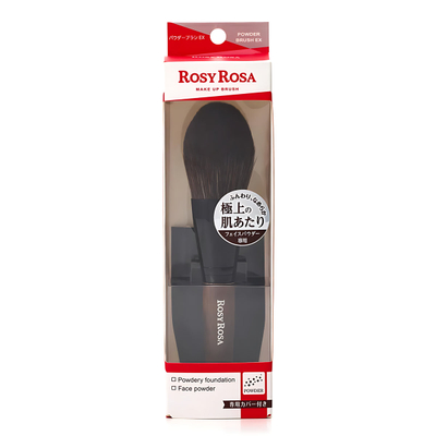 Furçë pudre Rosy Rosa Powder Brush EX, profesionale, dorezë bambuje, e zezë