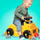 Lodër makinë Mega Bloks Build N Play Ride On, e verdhë