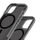 Këllëf telefoni Super Hero Case IPh16, për iPhone 16, MagSafe, smoke i zi