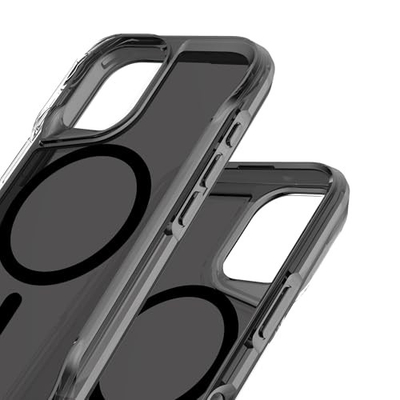 Këllëf telefoni Super Hero Case IPh16, për iPhone 16, MagSafe, smoke i zi