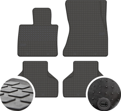 Tapete gome për makinë Petex, BMW X5 E70 2006-2013, set 4 copë, të zeza