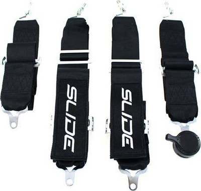Rrypa sportiv sigurie Slide Quick 4p, 3", 4 pika, i zi