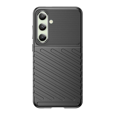 Mbulesë Thunder Case për Samsung Galaxy S24 FE, kundra goditjeve, antirrëshqitëse, e zezë