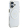 Маска за телефон Guess IML Metal Circle Classic Logo MagSafe за iPhone 16 6.1", бела