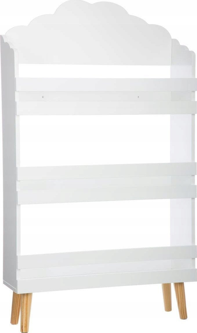 Raft librash White Cloud Library, 3 rafte, i bardhë