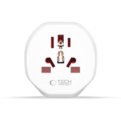 Përshtatës udhëtimi universal Tech-Protect WL-20, 2500W, 250V, i bardhë