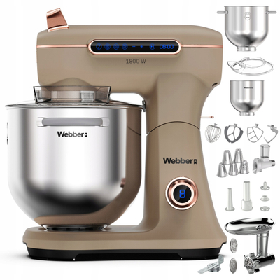 Mikser planetar kuzhine Webber FUTURA XEF 900, 1800W, tas 7L, bezhë