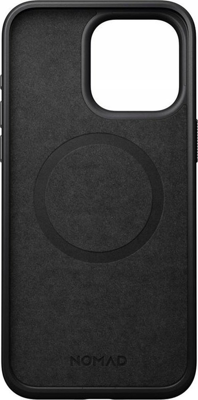 Këllëf lëkure Nomad Modern Leather për iPhone 15 Pro Max, i zi