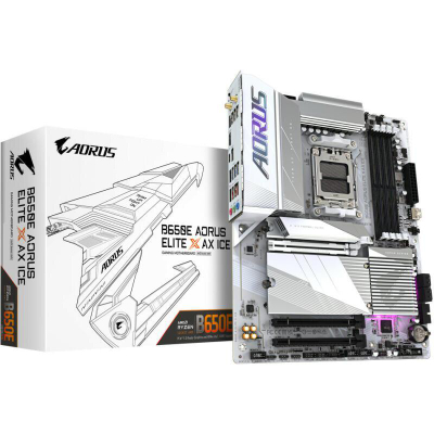 Pllakë amë Gigabyte B650E AORUS ELITE X AX ICE, DDR5, WiFi 6E, e bardhë