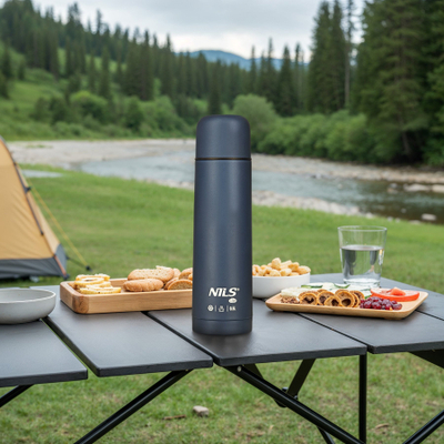 Termus udhëtimi NILS Camp NC3803, 0.5L, çelik inox, argjendtë