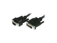 Kabllo Goobay DVI‑I në VGA, 3m, mashkull‑mashkull, i zi