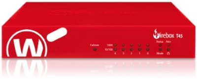 Firewall WatchGuard Firebox T45 PoE WiFi, Total Security, për zyra, i kuq