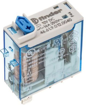 Relé miniaturë Finder 46.61.9.012.0040, 1P 16A, 12V DC