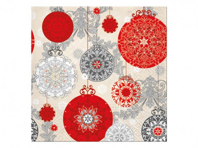 Lecka letre për zbukurim Krishtlindjesh Christmas TL627000, 33x33cm, 20 copë, me shumë ngjyra