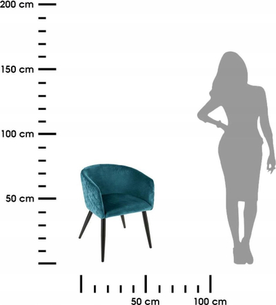 Karrige e krahëve Armchair, strukturë metalike, material poliestër, jeshile sea