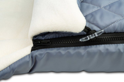 Вреќа за спиење за количка Sensillo Quilted Fleece, со вез, отпорна на вода, графит