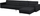 Kauç modular ABERDEEN, shtrat dopio, me ottoman, gri grafit