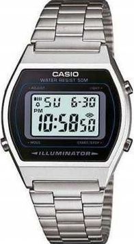 Orë dore Casio Vintage B640WD-1AVDF, digjitale, metalike, argjendtë