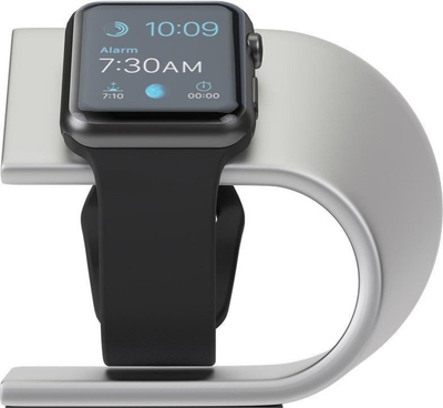 Stacion karikimi për Apple Watch Goobay Dock Wave, mbajtëse tavoline, argjendtë