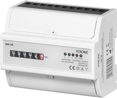 Tregues energjie analog trefazor AHC, 100A, 7 module, për shinë DIN TH 35mm