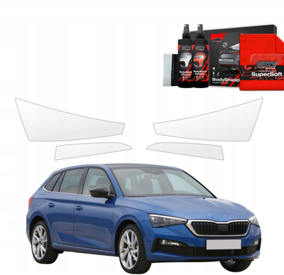 Folie mbrojtëse fenerësh GrizzGlass BodyShield, Skoda Scala 2019-2023, transparente