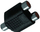 Адаптер AV LechPol ZLA0306, RCA во 2x RCA, црн