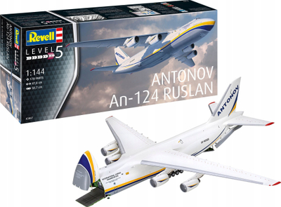 Model plastik Revell Antonov An-124 Ruslan, shkalla 1/144, German Level 3, shumëngjyrësh