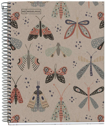 Fletore me spirale ECO Butterfly, A5, me vija, shumëngjyrëshe