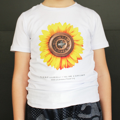 Bluza për fëmijë mosha: 6, “TI JE NJË LULEDIELLI” – 100% DONACION, bardhë