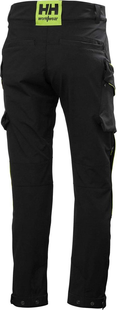 Pantallona pune Helly Hansen Workwear Magni Evo Cargo, me xhepa anësorë, pëlhurë streç, ngjyrë e zezë
