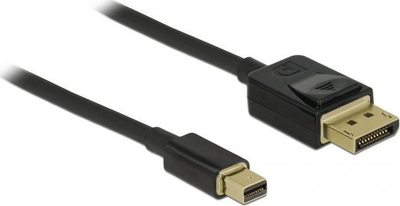 Kabllo DeLock DisplayPort, 1m, e zezë