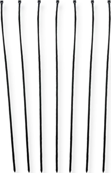 Lidhëse kabllosh Qoltec Cable Ties, 4.8 × 400 mm, najlon, ngjyrë e zezë