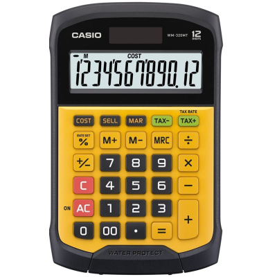 Kalkulator tavoline Casio WM-320MT, 12 shifra, energji diellore dhe bateri, i bardhë