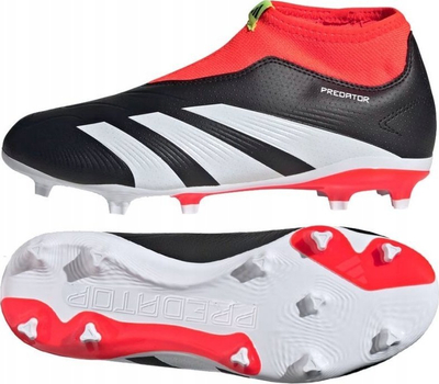 Këpucë futbolli për kalama Adidas Predator League LL FG, pa lidhëse, për fushë natyrale, të zeza me të kuqe