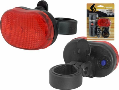 Set dritash biçiklete Tiross TS-696, LED përpara, LED mbrapa, i zi