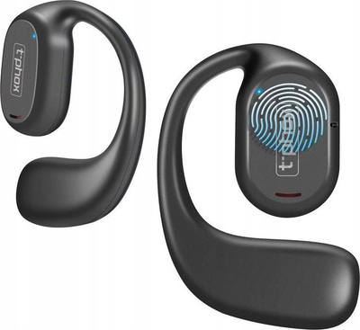 Kufje pa tela Tphox TWS B66, Bluetooth 5.1, me kuti karikimi, të zeza