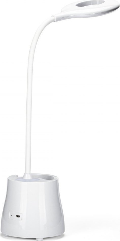 Lampë tavoline Montis MT043, LED, e rikarikueshme, e bardhë