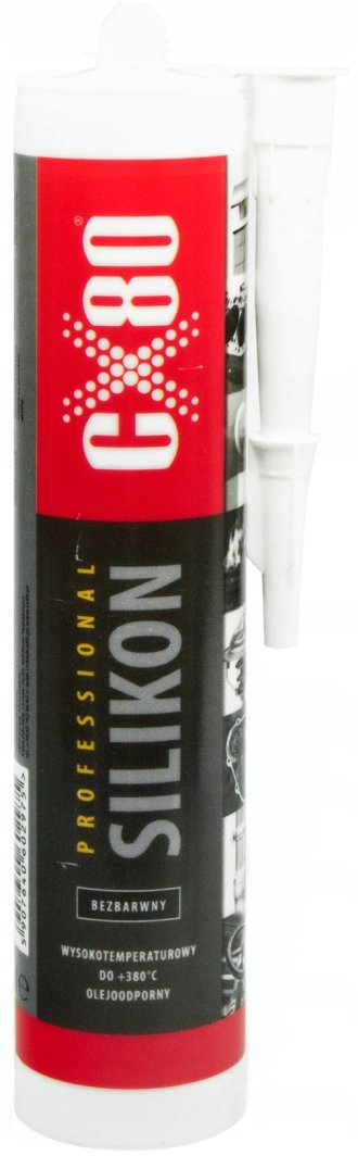 Silikon profesional CX80 Colorless High Temperature, rezistent deri 380°C, 310ml, transparent