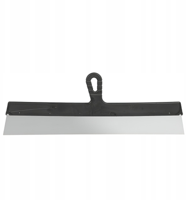 Spatulë inox me dorëz PVC, teh fleksibël 400mm, gri