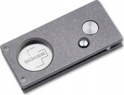Thikë Boker Plus Cigar Cutter, çelik 440C, dorezë titani, gri